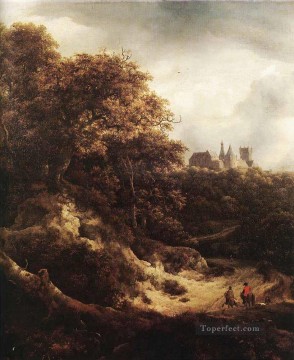  Isaakszoon Oil Painting - The Castle At Bentheim Jacob Isaakszoon van Ruisdael